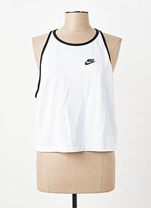 Maiou croială dreaptă fără mâneci alb NIKE femeie
