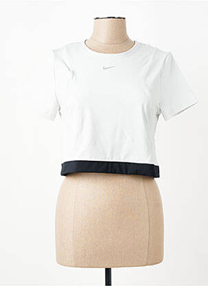 Top elasticitate mâneci scurte gri NIKE femeie