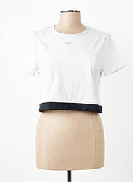 Top elasticitate mâneci scurte gri NIKE femeie