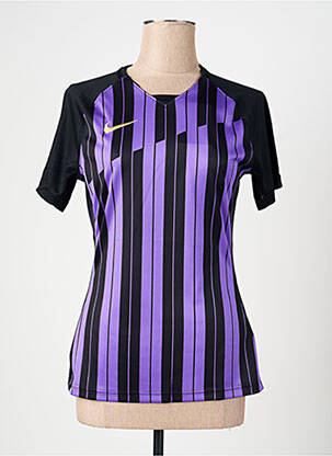 Tricou croială cambrată mâneci scurte negru NIKE femeie