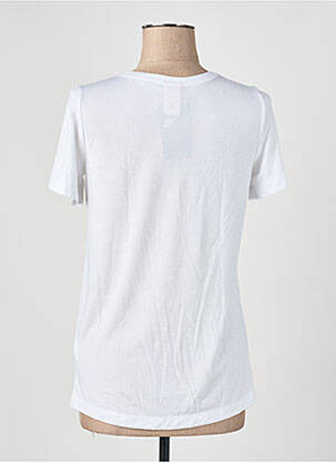Tricou serigrafie flockată mâneci scurte alb NIKE femeie