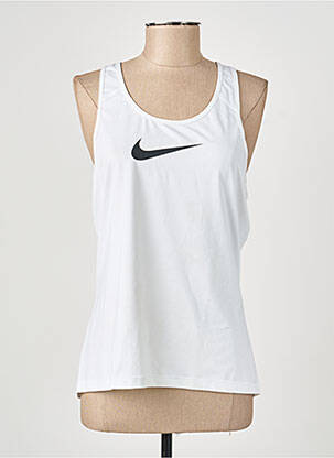 Maiou croială dreaptă fără mâneci alb NIKE femeie