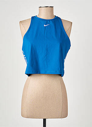 Top croială cambrată fără mâneci albastru NIKE femeie