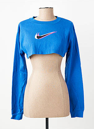 Hanorac elasticitate mâneci lungi albastru NIKE femeie