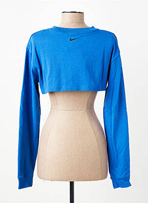 Hanorac elasticitate mâneci lungi albastru NIKE femeie