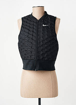 Geacă matlasată închidere cu fermoar pe față fără glugă negru NIKE femeie