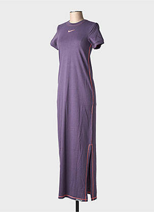 Rochie lungă mâneci scurte mâneci scurte violet NIKE femeie