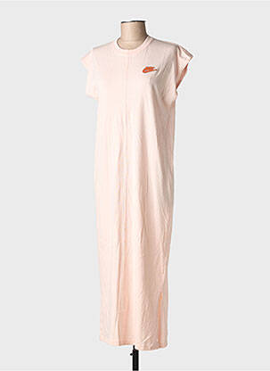 Rochie lungă mâneci scurte mâneci scurte roz NIKE femeie