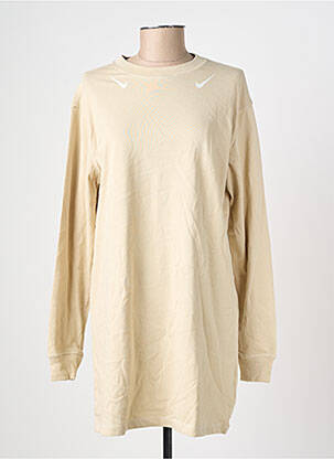 Rochie scurtă mâneci lungi mâneci lungi bej NIKE femeie