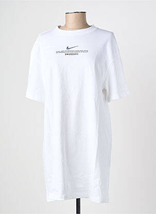 Rochie scurtă mâneci scurte mâneci scurte alb NIKE femeie