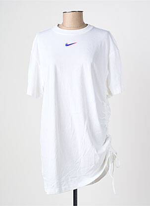 Tunică mâneci scurte țesătură jersey alb NIKE femeie