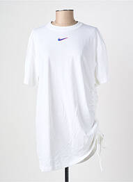 Tunică mâneci scurte țesătură jersey alb NIKE femeie