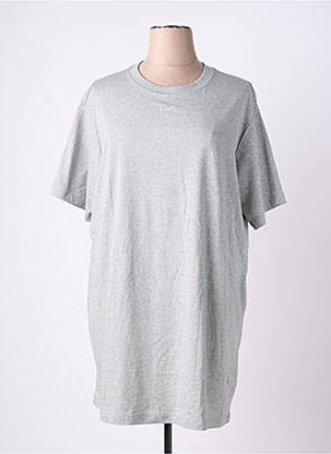 Tricou croială dreaptă mâneci scurte gri NIKE femeie