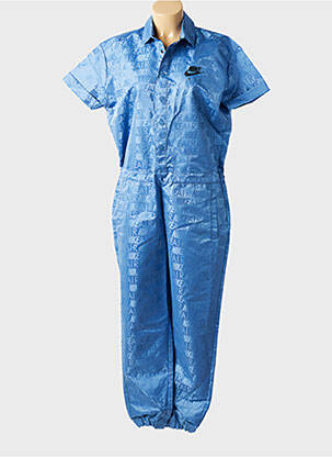 Salopetă-pantalon guler de bluză mâneci scurte albastru NIKE femeie