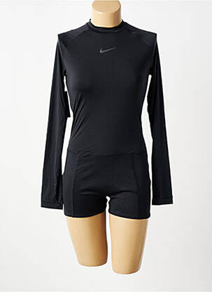 Salopetă scurtă croială cambrată mâneci lungi negru NIKE femeie