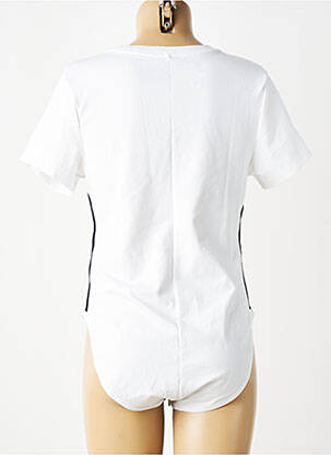 Body guler rotund mâneci scurte alb NIKE femeie