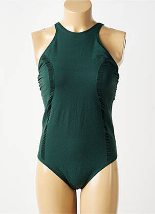 Body guler rotund fără mâneci verde NIKE femeie