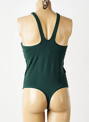 Body guler rotund fără mâneci verde NIKE femeie