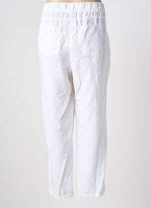 Pantalon 7/8 talie elastică mărime normală alb MERI & ESCA femeie