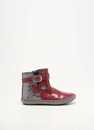 Botine/ghete branț detașabil vârf rotund roșu NOËL fată