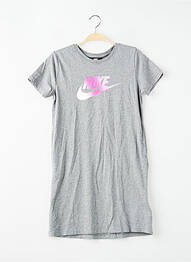 Rochie midi mâneci scurte mâneci scurte gri NIKE fată