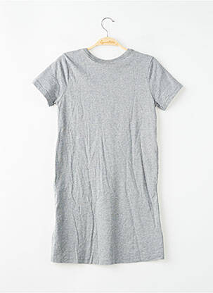 Rochie midi serigrafie mâneci scurte gri NIKE fată