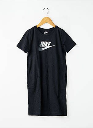 Rochie midi serigrafie mâneci scurte negru NIKE fată