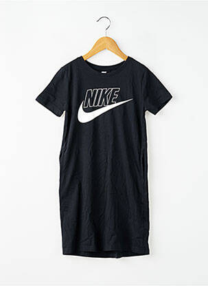 Rochie midi serigrafie mâneci scurte negru NIKE fată