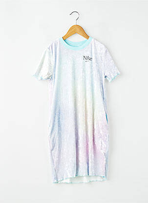 Rochie midi serigrafie mâneci scurte albastru NIKE fată