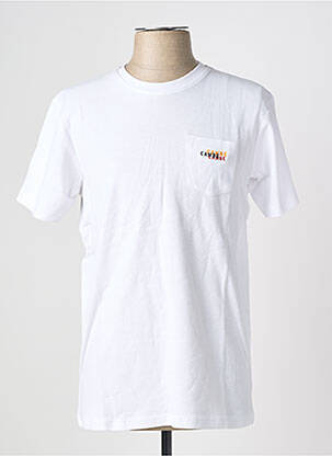 Tricou broderie mâneci scurte alb CAMBERABERO bărbat