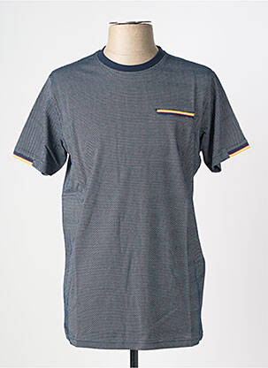Tricou croială dreaptă mâneci scurte albastru CAMBERABERO bărbat