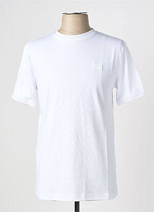 Tricou croială dreaptă mâneci scurte alb CAMBERABERO bărbat