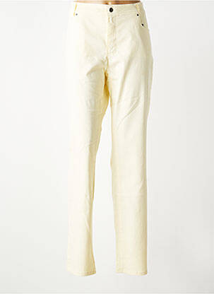 Pantalon slim buzunare galben MONIKA femeie