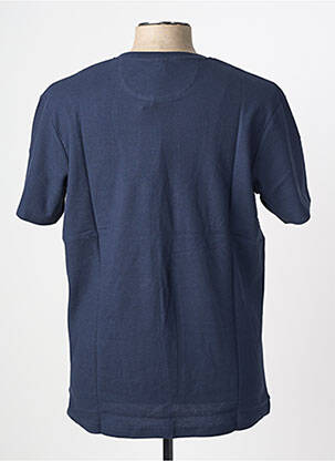 Tricou broderie mâneci scurte albastru CAMBERABERO bărbat