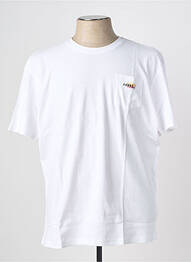 Tricou broderie mâneci scurte alb CAMBERABERO bărbat