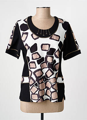 Tricou elasticitate mâneci scurte negru GUY DUBOUIS femeie