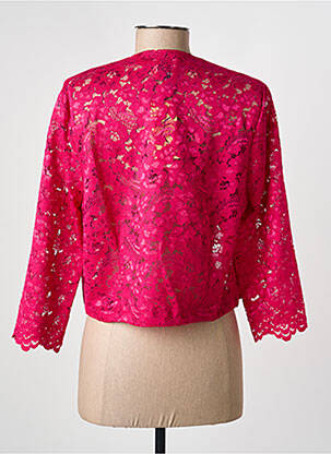 Bolero efect material satinat roz FRANCE RIVOIRE femeie