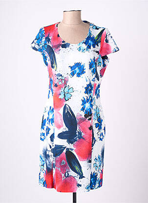 Rochie midi mâneci scurte mâneci scurte albastru GUY DUBOUIS femeie