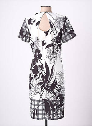 Rochie midi imprimeu floral mâneci scurte negru GUY DUBOUIS femeie