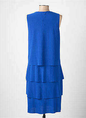 Rochie midi croială fluidă fără mâneci albastru FRANCE RIVOIRE femeie