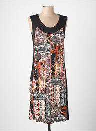 Rochie midi croială fluidă fără mâneci negru LISA CHESNAY femeie