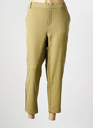 Pantalon 7/8 țesătură poplin mărime normală verde VERO MODA femeie