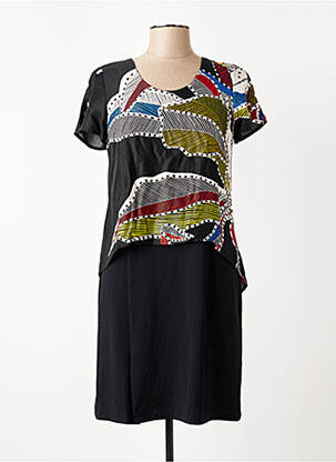 Rochie scurtă mâneci scurte mâneci scurte negru MERI & ESCA femeie