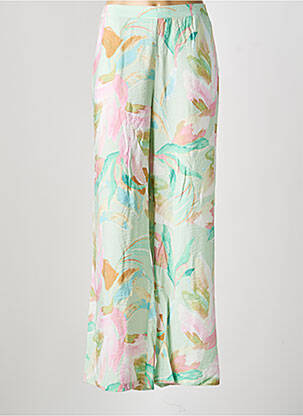 Pantalon larg țesătură poplin mărime normală verde VERO MODA femeie