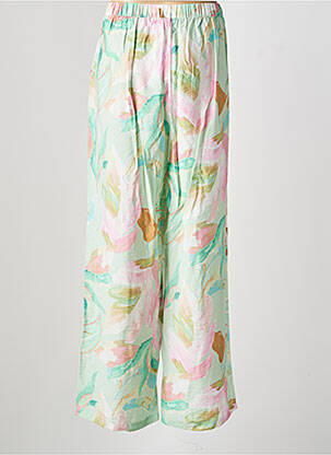 Pantalon larg țesătură poplin mărime normală verde VERO MODA femeie