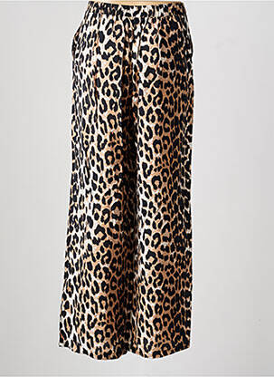 Pantalon larg țesătură poplin mărime normală maro VERO MODA femeie