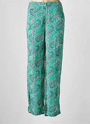 Pantalon drept țesătură poplin mărime normală verde VERO MODA femeie