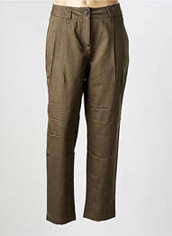 Pantalon chino țesătură poplin mărime normală verde VERO MODA femeie