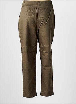 Pantalon chino țesătură poplin mărime normală verde VERO MODA femeie
