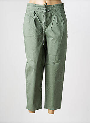 Pantalon 7/8 talie cu cleme mărime normală verde VERO MODA femeie